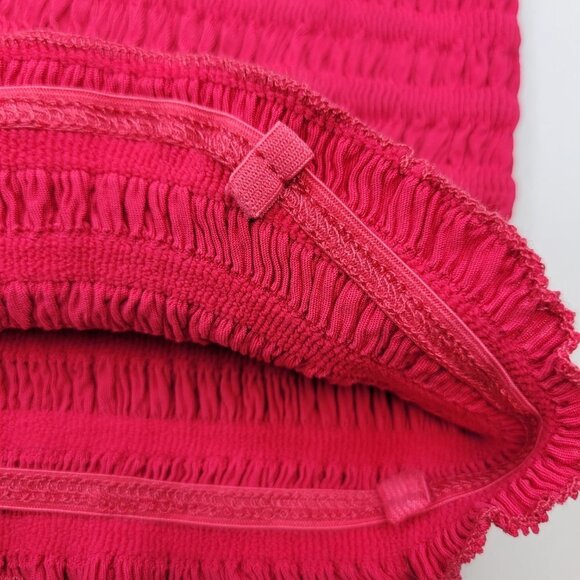 Fuchsia Sexy Crop Top Strapless Tube Top Smocked Stretchy Summer Ba… - Picture 7 of 12